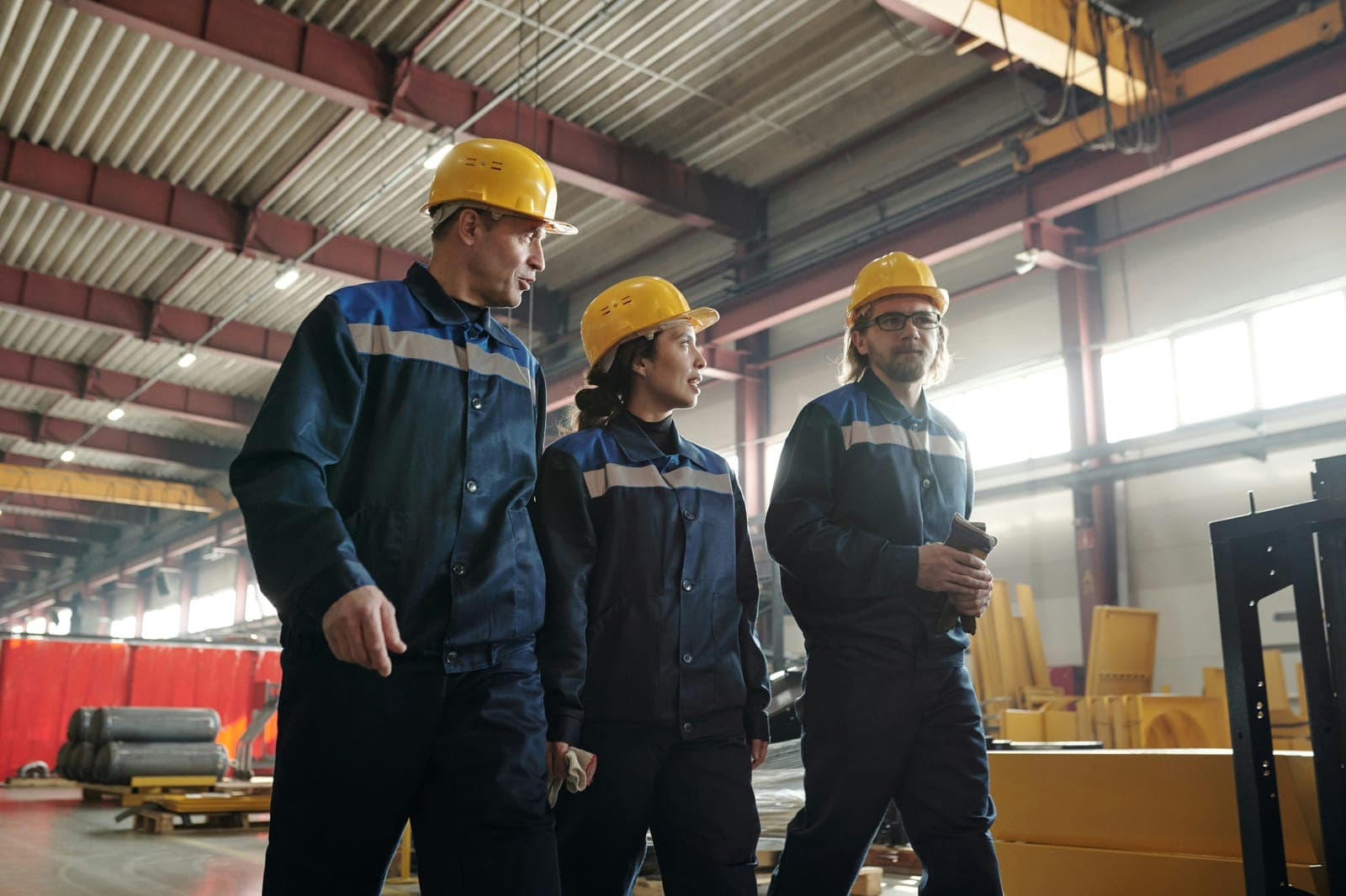 A technician covering an industrial maintenance shift on a production line