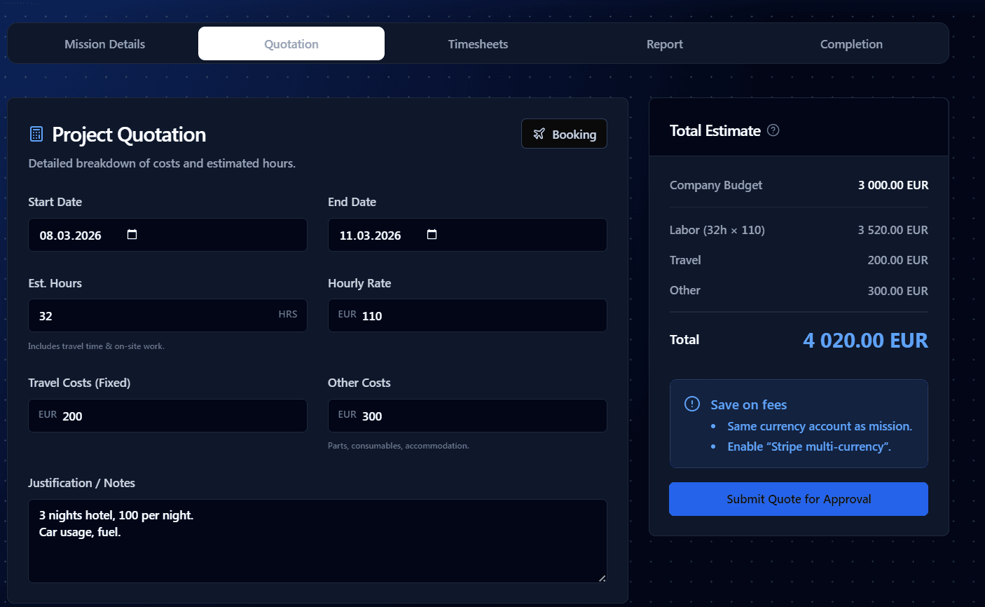 FST submits quotation