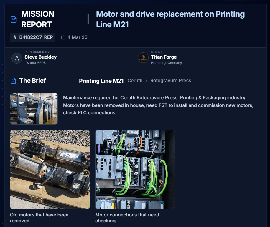 Mission report brief