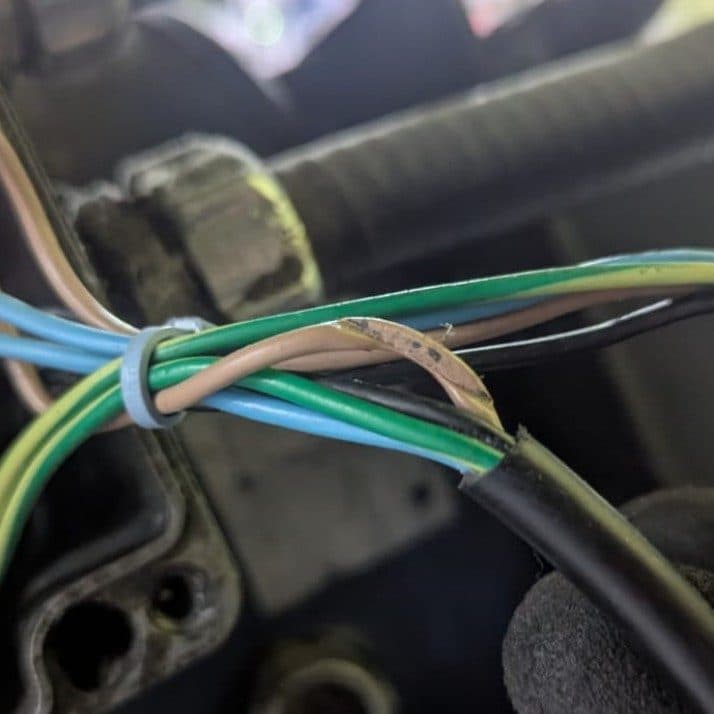 Damaged wire