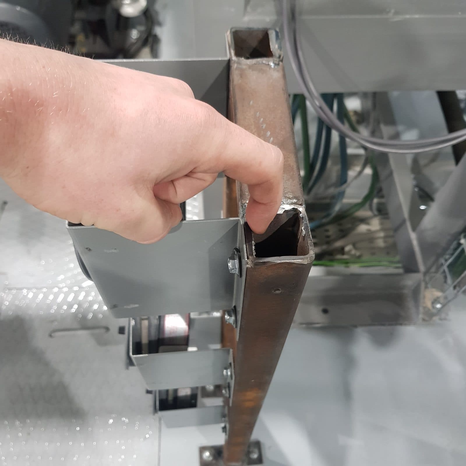 Metal bur on bracket